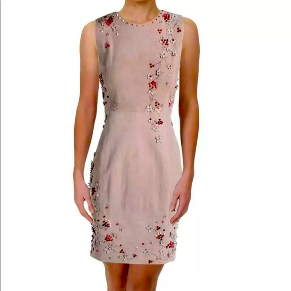 elie tahari emily suede dress